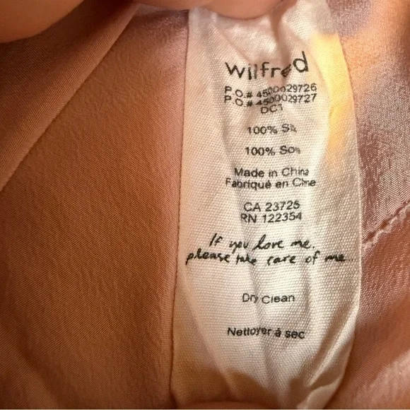 Aritzia Wilfred Pink Silk Two Tone Bisous Midi Dress Small Flowy Feminine Boho - Picture 10 of 11